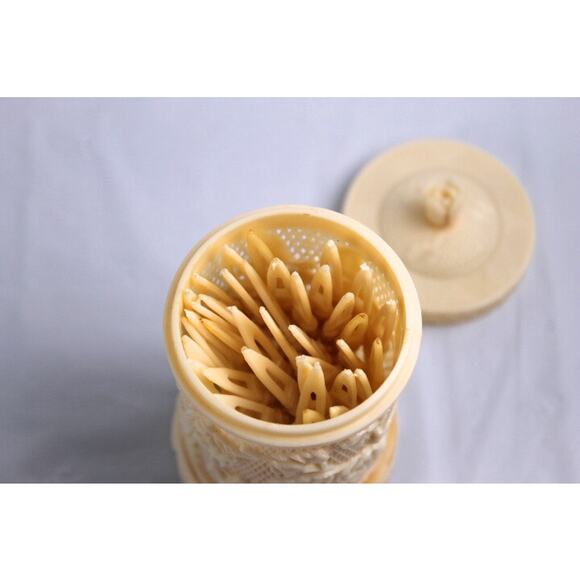 Vintage Cocktail Appetizer Forks Holder 1960s Plastic Boho Cottage Grandma Core - Picture 2 of 7